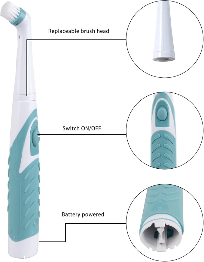 Electric Cleaning Brush with 4 in 1 Multiple Brush Heads, Indoor Household - Image 2