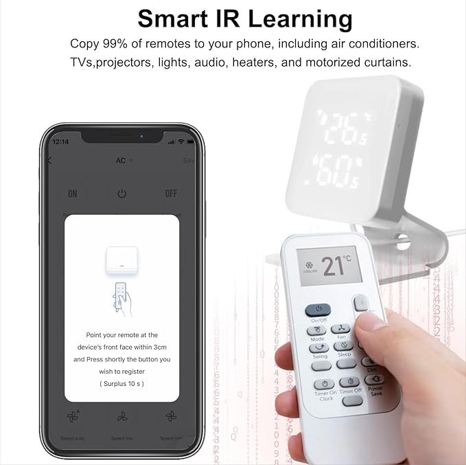 WOOX Smart Air Conditioner & Heater Pump Controller, WiFi IR Remote Control - Image 4