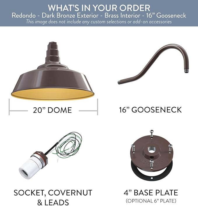 Steel Lighting Co. Large Outdoor Barn Light | Gooseneck Light Fixture | Made in - Image 8