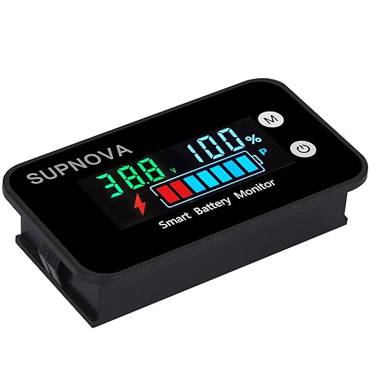 Battery Monitor12v 24v 36v 48v 60v 72v, Golf cart Battery Tester Digital by SUPNOVABATTERYMONITOR