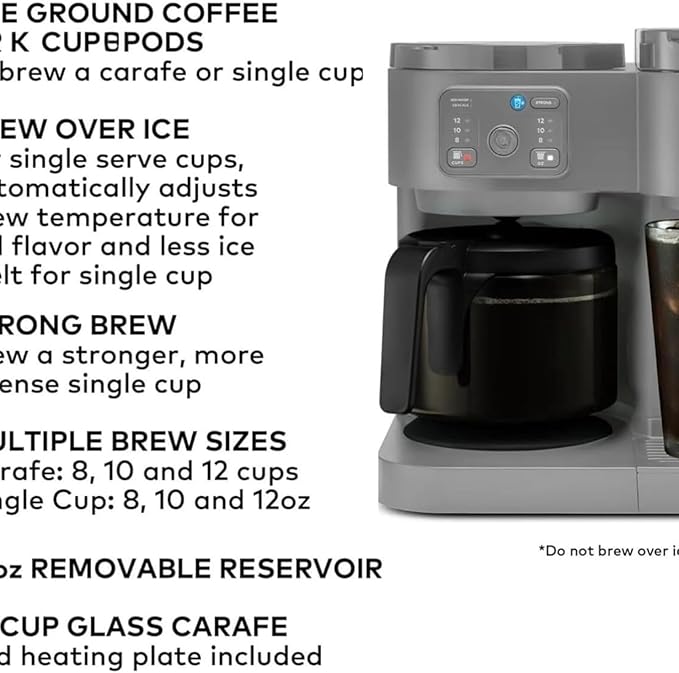 K Duo Coffee Maker for Hot and Iced Drinks, Single Serve KCup Pod Brewer and 12 - Image 5
