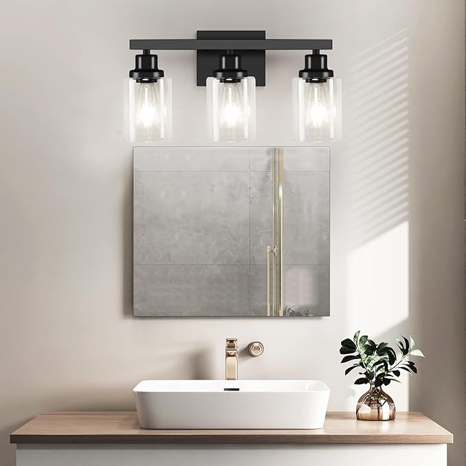 DIKAIDA 3-Light Bathroom Light Fixtures, Modern Bathroom Wall Lights Over Mirror - Image 2
