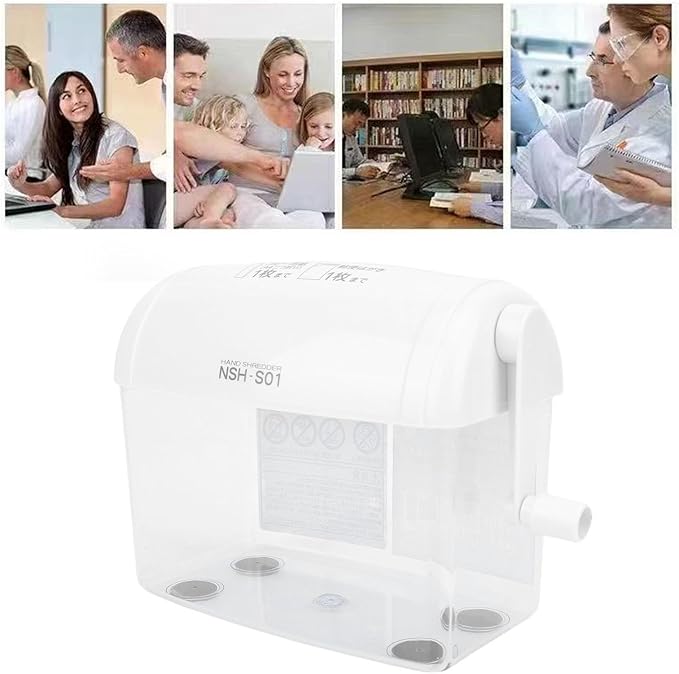 FILFEEL Hand Crank Paper Shredder, Portable Manual Document Shredder - Image 2