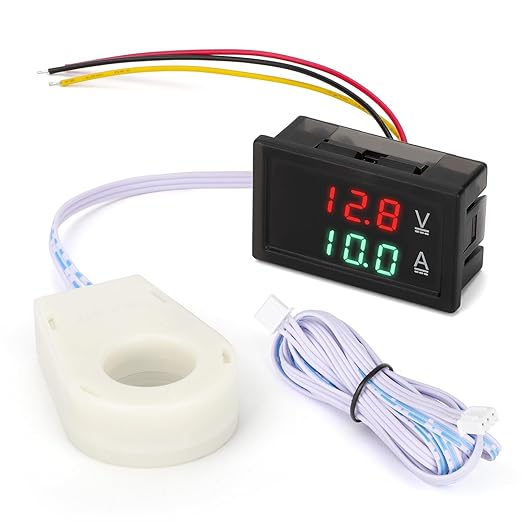 Linkstyle DC 5V-100V & 100A Digital Amp Voltage Meter, Dual Display Current by Linkstyle