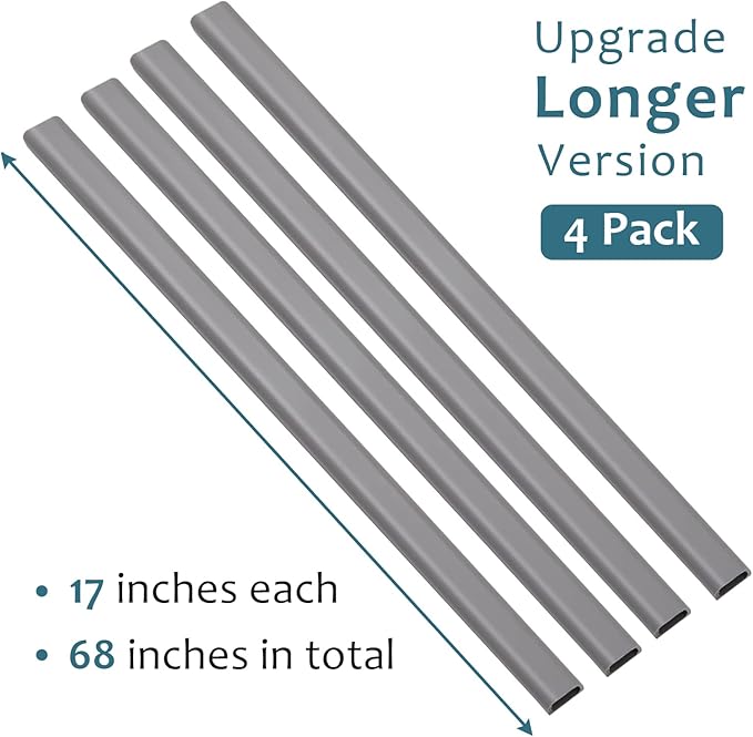 ZhiYo Wire Covers for 2 Cords, Wire Hider on Wall Mounted, 68in Cord Cover Kit - Image 3