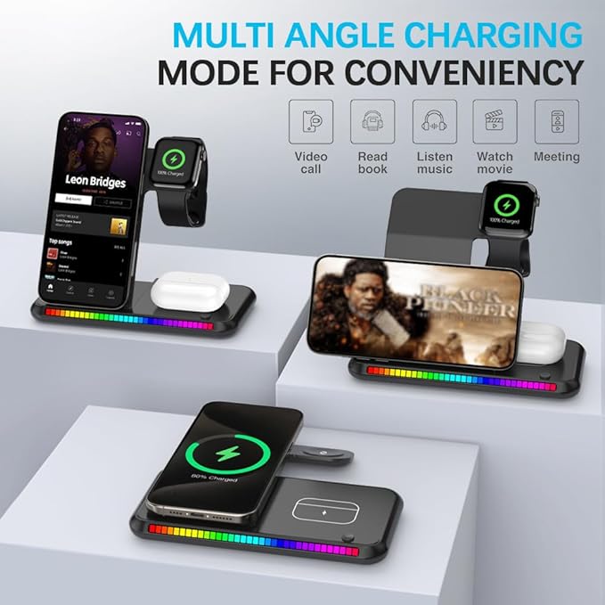 IHAO 3in1 Multifunctional Foldable Wireless Charging Station - Image 3