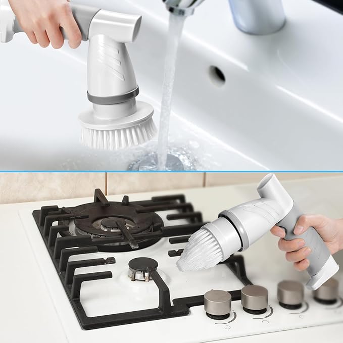 Electric Spin Scrubber, Bathroom Cleaning Brush Shower Scrubber Portable - Image 6