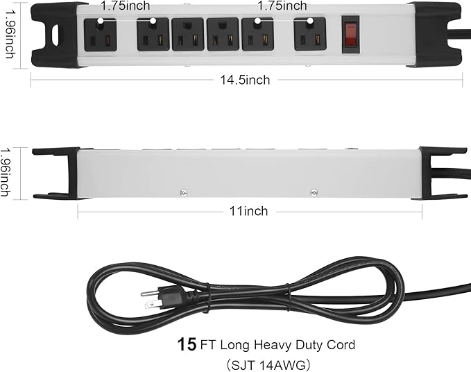 Heavy Duty Surge Protector Power Strip - Image 3