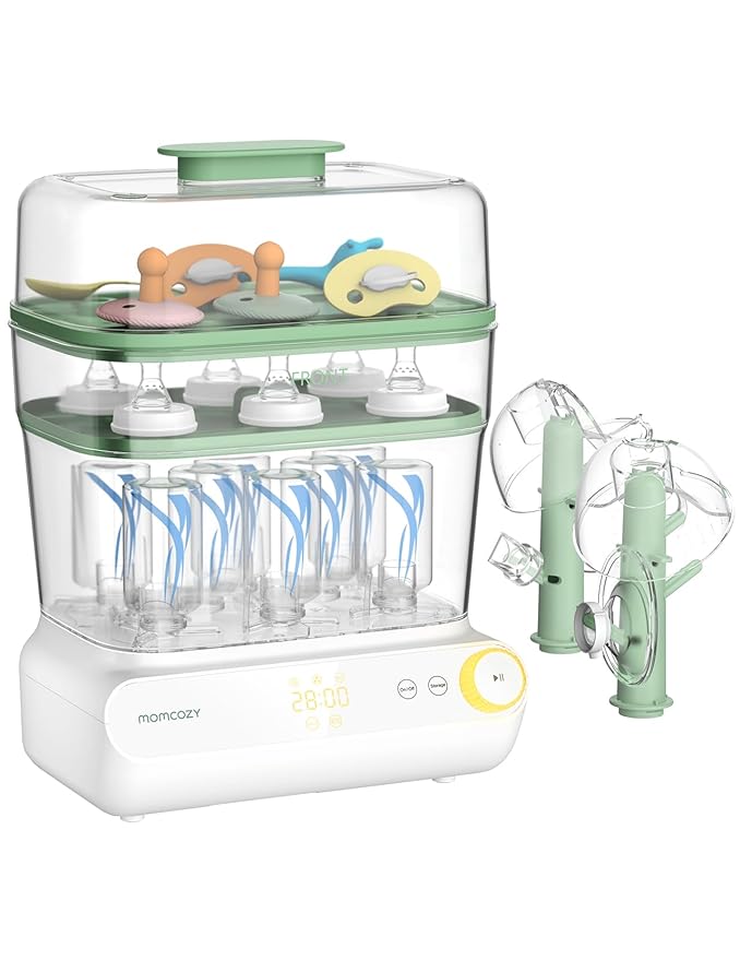 Momcozy 3 Layers Large Bottle Sterilizer and Dryer, Fast Sterilize and Dry by Momcozy