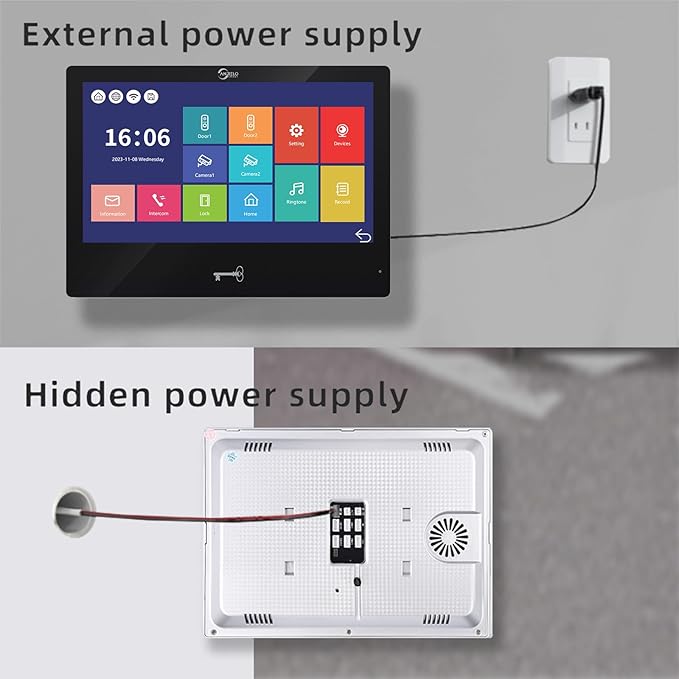Wired Video Apartment Intercom System, Door Phone Kit, 10 Inch Touch Monitor - Image 7