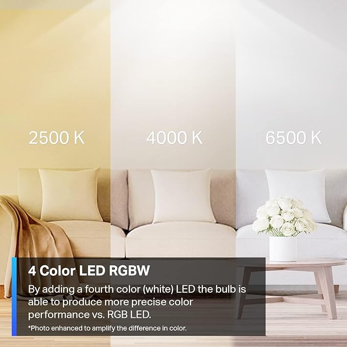 TP-Link Tapo Smart Light Bulbs, 16M Colors RGBW, Compatible - Image 2