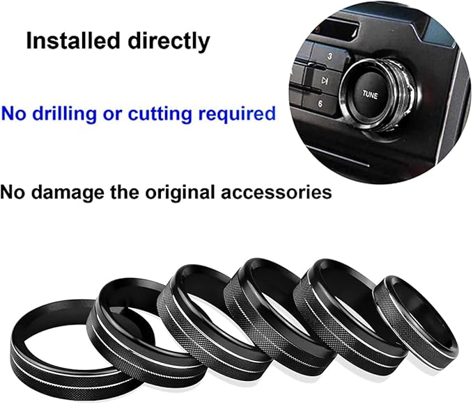 Knob Cover for F150 AC Climate Control Switch/Trailer/4WD/VOL/Tune Button - Image 3
