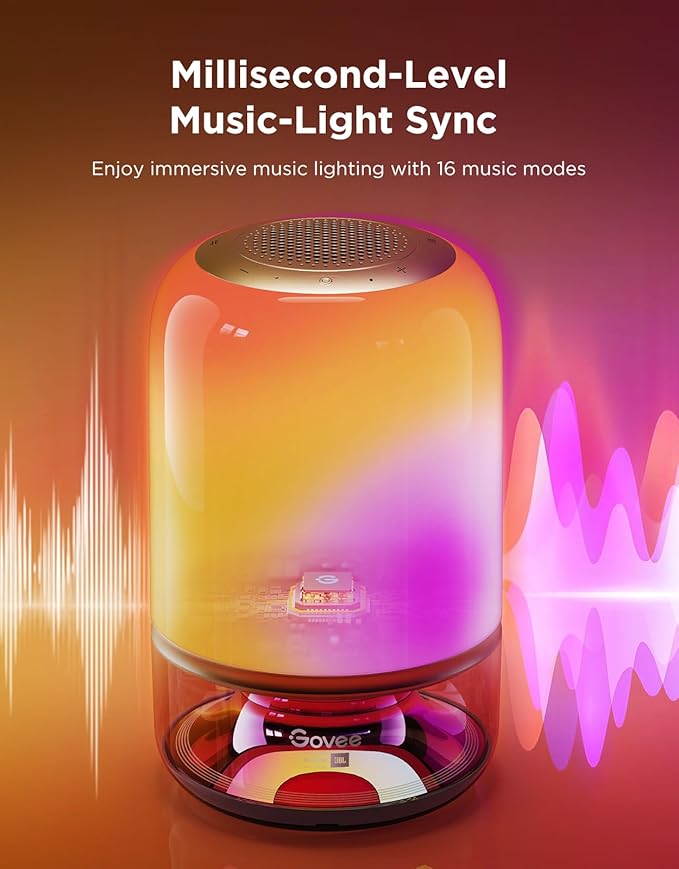 Govee Table Lamp 2 Pro x Sound by JBL, Smart Cordless Table Lamp - Image 3
