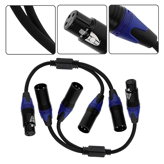 2pcs 2pcs Braided Audio Splitter Cable Male to Dual Female Microphone Accessory - Image 7