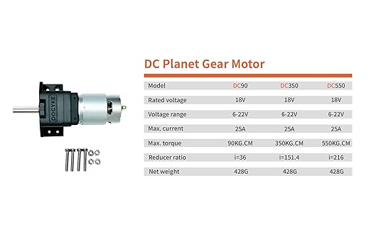 DC Planet Gear Motor 6v12V18V24v 200W High Torque Mini Metal Reduction Geared - Image 5