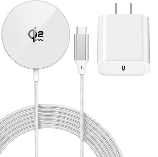 25W Magnetic Wireless Charger for iPhone, Qi2.2 Certified 6FT Fast Apple by Unknown