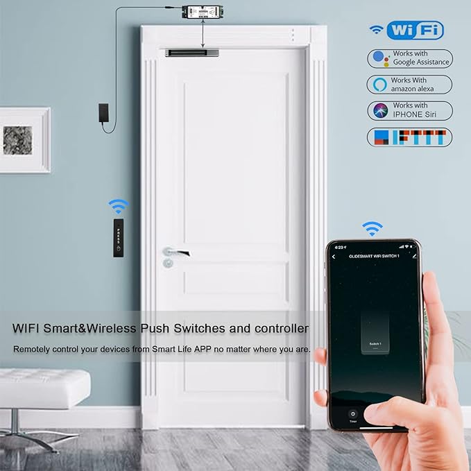 2.4GHz WiFi Access Control 400lb Holding Force Electic Magnetic Door Lock - Image 2