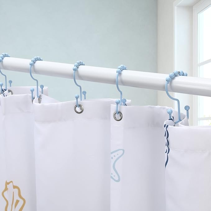 Shower Curtain Hooks, Goowin Shower Curtain Rings, Stainless Steel Shower - Image 2