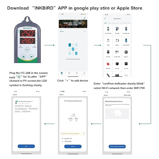 Inkbird WiFi ITC-308 Digital Temperature Controller Thermostat Remote - Image 5