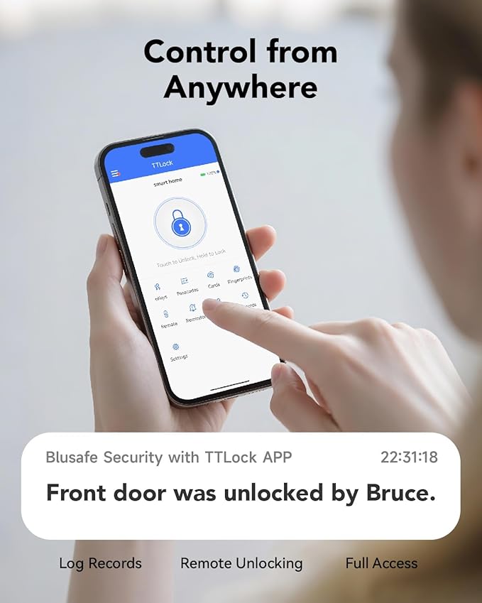 Smart Lock Doorbell Fingerprint Smart Door Lock Deadbolt - Image 4
