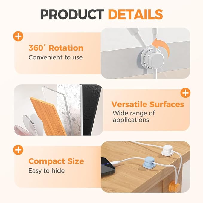 Magnetic Cord Organizer Holder, Upgrade Cord Holder - Image 3
