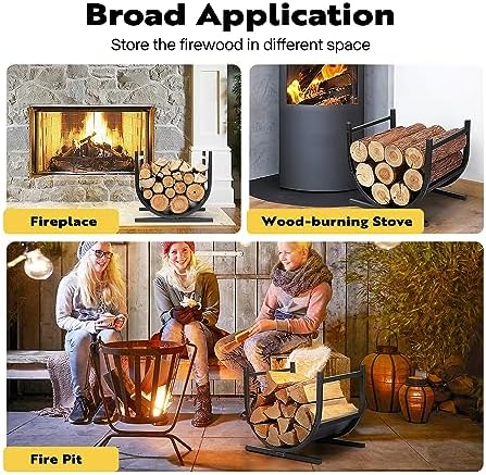 vivohome 17 inches decorative heavy duty firewood storage, package contents