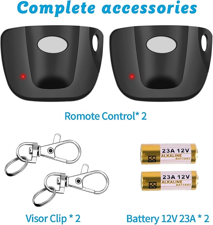 2-Pack 300MHz 10 dip Switch for Multicode Garage Gate Door Opener Remote Control - Image 7