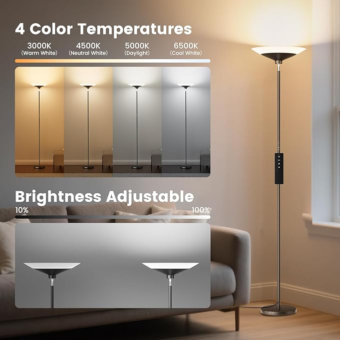 SIBRILLE Torchiere Floor Lamp - Image 3