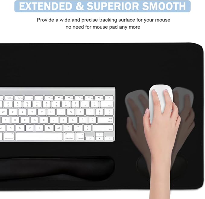 4-in-1 Large Gaming Mouse Pad, Keyboard Wrist Rest Pad & Wrist Support Mousepad - Image 4