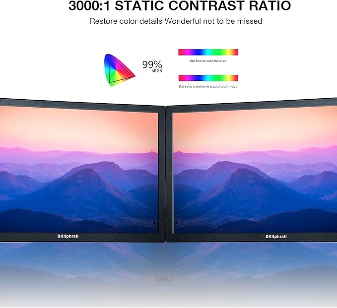 SKitphrati 15.6 Inch Small PC Monitor, FHD VA 1080P Desktop Display - Image 3