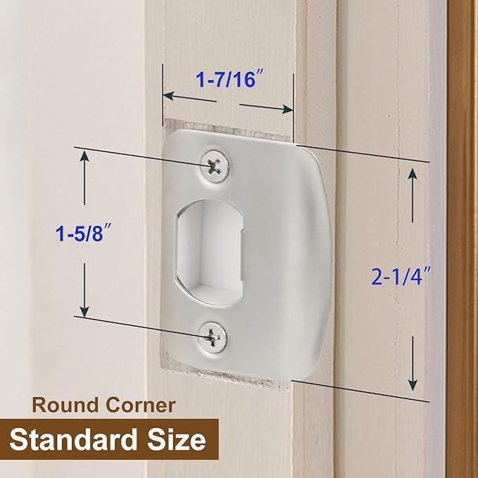 MOSECYOU Standard Door Lock Strike Plate - Image 2