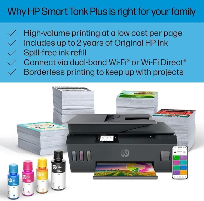 HP Smart Tank Plus 570 Wireless All-in-One Ink Tank Printer - Image 8