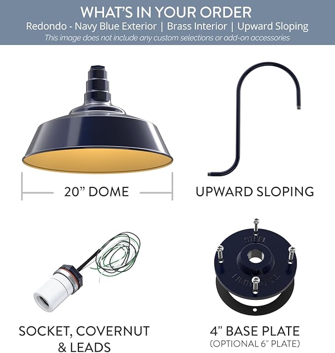 Steel Lighting Co. Large Outdoor Barn Light | Gooseneck Light Fixture | Made in - Image 8