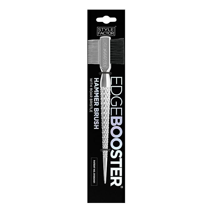 Style Factor EDGE BOOSTER® Hammer Brush Rat Tail– Double-Sided Edge Control - Image 2