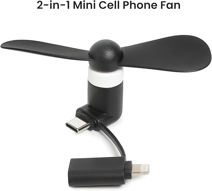 Aeergured Mini Cell Phone Fan 12 Pack, 2-in-1 Fan Compatible - Image 3