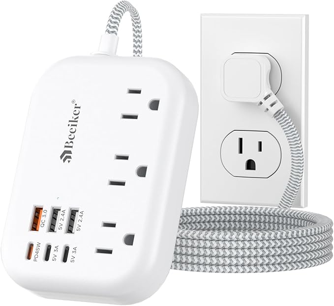 PD45W USB C Travel Power Strip, Cruise Power Strip by Beeiker-BetterHelperforYou