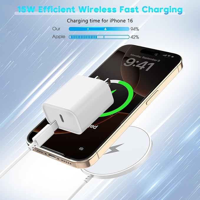 Magnetic Wireless Charger for iPhone 17 16 15, 10FT Fast Mag Safe Wireless - Image 2