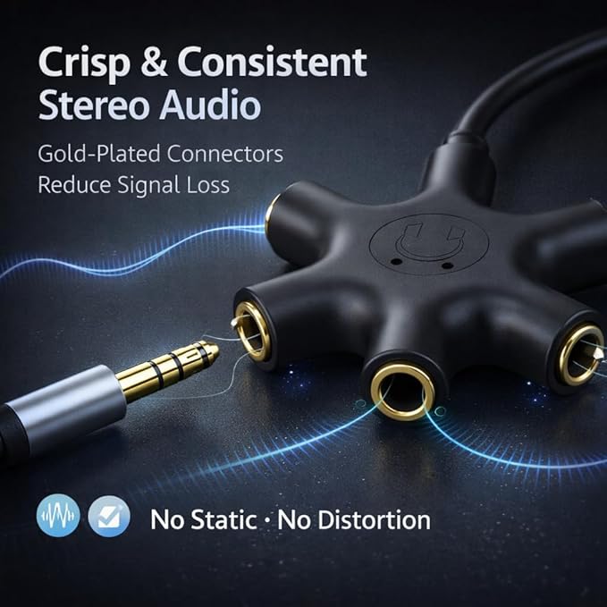 Mizi 5-Way 3.5mm Headphone Splitter - Image 4