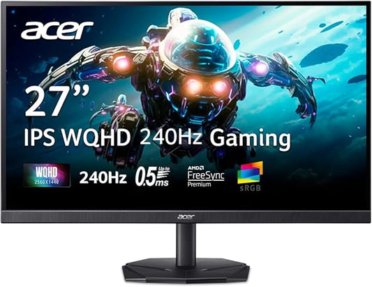Acer Nitro 27 Inch WQHD 2560 x 1440 ZeroFrame Design IPS Gaming Monitor | AMD by Acer