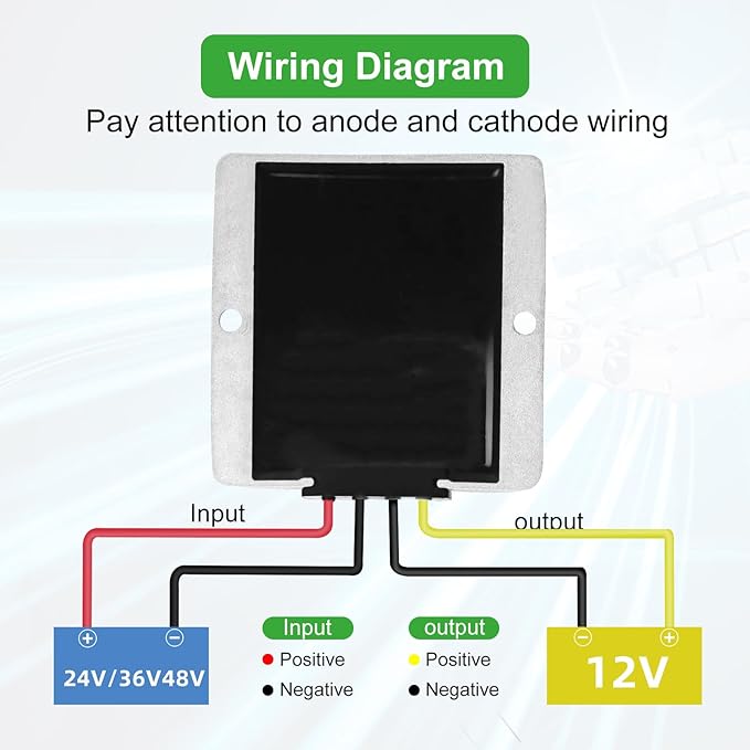 10A 120W Golf Cart 18V 20V 24V 36V 48V Step Down to DC 12V Converter Voltage - Image 2