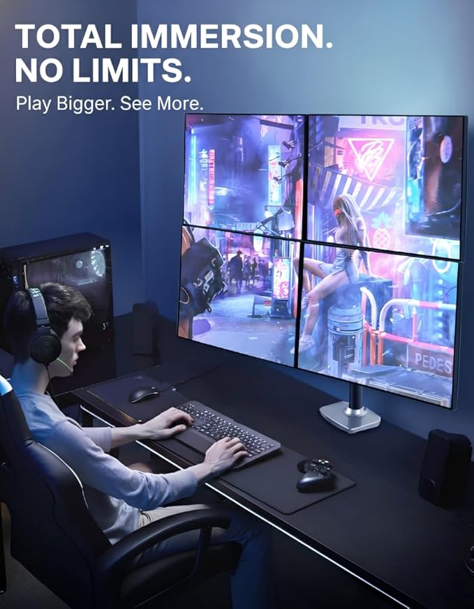 Ergounion Quad Monitor Mount, Holds Screens up to 40 Inches and 25 lbs - Image 6