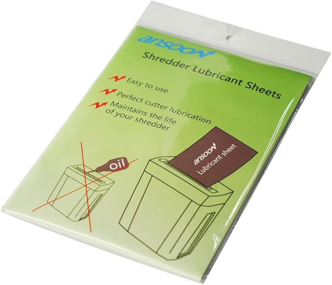 Ansoon Paper Shredder Lubricant Sheets, Paper Shredder Sharpening & Lubricating - Image 4