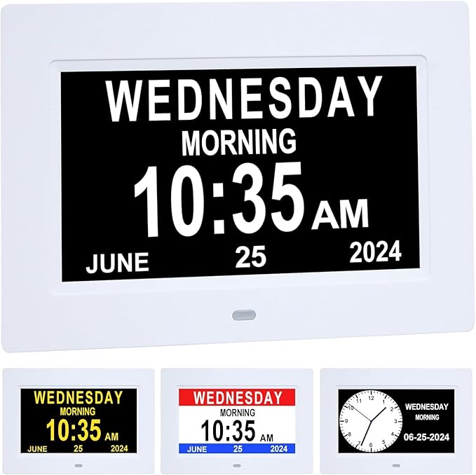 ybest 7 Inch Extra Large Day Date Time Digital Day Calendar Clocks by ybest