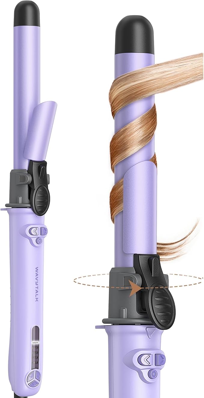Wavytalk 1 Inch Rotating Curling Iron, Curl Cycle, Automatic Curling Wand by wavytalk-HairTalks