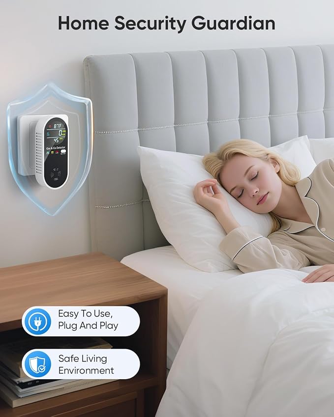 Vilfet Carbon Monoxide Detectors & Natural Gas Detector, 4-in-1 Carbon Monoxide - Image 5