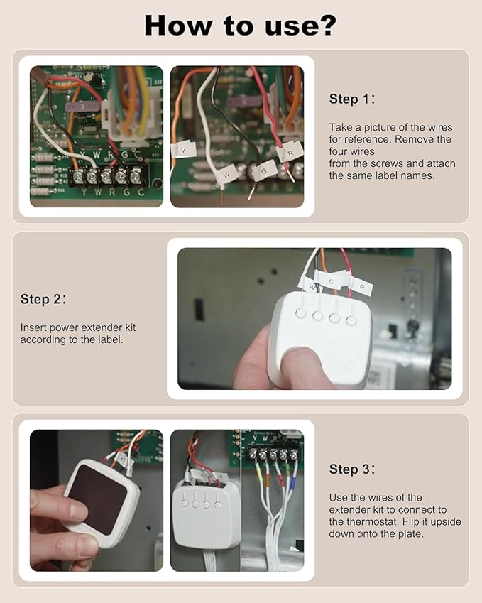 Power Extender Kit for Ecobee Smart Thermostats, C-Wire Adapter for Ecobee3 Lite - Image 8