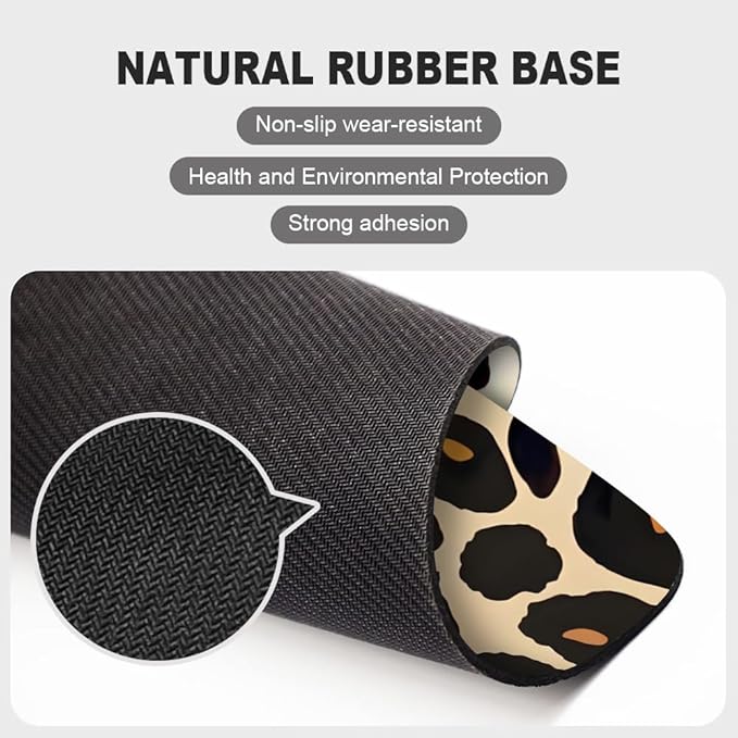 Into The Wild Leopard Print Case Square Mouse pad, Waterproof, Anti Slip Rubber - Image 4