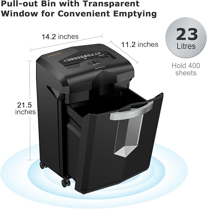 Bonsaii Paper Shredder, 18-Sheet 60-Minutes Shredder - Image 6