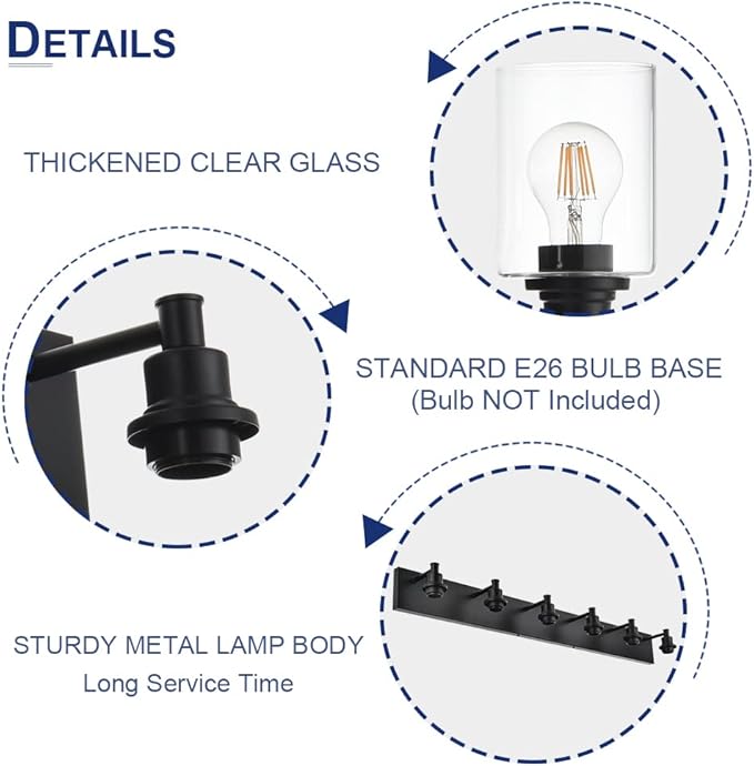 TODOLUZ 4-Lights Bathroom Vanity Light Fixtures - Image 7