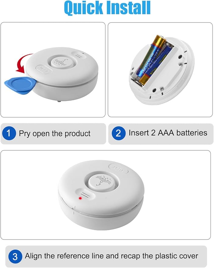 5 Pack Water Leak Alarm Detector, 120dB Loud Alert Water Sensor, IP66 Waterproof - Image 7